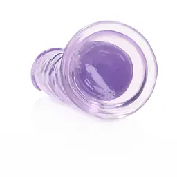 Фалоімітатор RealRock Crystal Clear Realistic Dildo 6'' 14.5 см фіолетовий - мініатюра 5