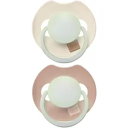 Пустушка силіконова динамічна LOVI Prime Glow/Blush Glow 6-18 міс 2 шт. Ivory (34/437) - мініатюра 2