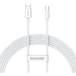 Кабель Baseus Superior Series (SUPERVOOC) Cable USB to Type-C 65W 2m CAYS001002 White