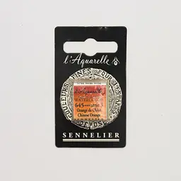 Акварельна фарба Sennelier, полукювета, S3, Китайський помаранчевий (Chinese Orange)