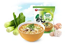 Локшина веганська швидкого приготування Soon Veggie Ramyun Nongshim 112g - мініатюра 3