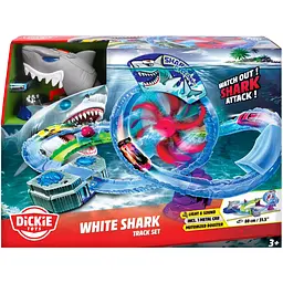 Ігровий трек Dickie Toys Біла акула з машинкою зі звуковим та світловим ефектом (3338002) - мініатюра 2
