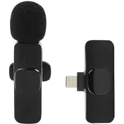 Мікрофон K8 IP Lightning бездротовий петличний Black (17612) - мініатюра 2