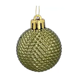 Ялинкова іграшка Chomik пластикові кульки компл. 31шт, 3см, оливкові (5900779877160_3) - мініатюра 2