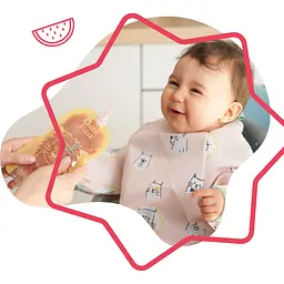 Нагрудник Badabulle з довгими рукавами, рожевий (B007024) - мініатюра 7