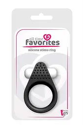 Віброкільце Dreamtoys All Time Favorites Silicone Stimu-Ring 4.2 см чорний - мініатюра 2