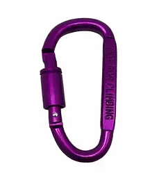 Карабін із муфтою Solve Aluminum Carabine Фіолетовий до 100 кг алюмінієвий сплав Screwlock KT7000815