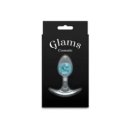 Анальна пробка NS Novelties Cosmic Glams - Small - Blue - мініатюра 4