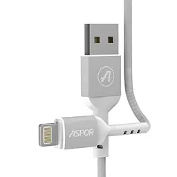 Кабель Aspor A122 USB – Lightning (2.1A/1.2м)- білий