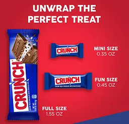 Шоколадні батончики Crunch Milk Chocolate and Crisped Rice Fun Size 283 г - мініатюра 5