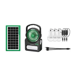 Ліхтар NEWVEW з вентилятором комплект NV-T255 Solar Panel 4500mAh (NWVW-NV-T255-GN)