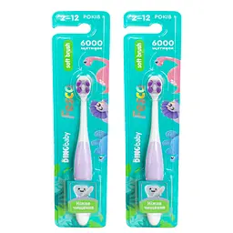 Дитяча зубна щітка Fesco Soft brush 2-12р. 2шт фіолетова