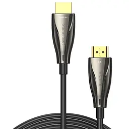 Кабель Vention HDMI M - M,50.0 м V2.0 Optical 4K 60Гц 18Gbps Dolby 7.1 PVC Black Zinc Alloy - мініатюра 2