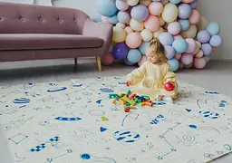 Дитячий двосторонній складаний килимок Poppet Світ тварин і Графічний космос, 200х180 см (PP004-200) - мініатюра 9