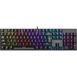 Клавіатура Vinga KBGM-100 LED Blue Switch USB Black (KBGM-100 Black)