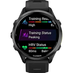 Смарт-годинник Garmin Forerunner 970 Carbon Grey DLC Titanium with Black Case and Black/Translucent Whitestone Band (010-02969-10) [137229] - мініатюра 6