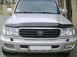 Дефлектор капоту мухобійка Toyota Land Cruiser 100 Темний