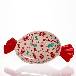 Новорічна порцелянова тарілка для десертів Merry Christmas Yiwu CR-1-24 - мініатюра 4