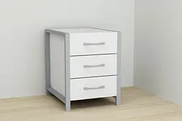 Тумба універсальна Ferrum-decor Вів'єн 3 50x41x40 сірий ДСП Білий 16мм (FRD-104196)