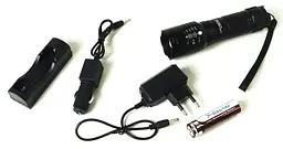 Ліхтар X-Balong BL-8900-P90 zoom + ЗУ 220/12В + 18650 + 5 режимів - мініатюра 4