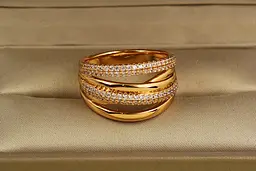 Кільце Xuping Jewelry В'язка р 20 золотисте