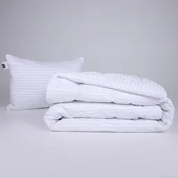 Набор MirSon №1110 Сolor Fun Line Stripe White EcoSilk 155 х 215 см белый (2200010867169)