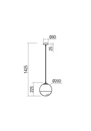Підвісний світильник Redo BERRY SU 1X42W E27 D200 GOLD/WHITE (5.1.1) 01-2266 - мініатюра 2