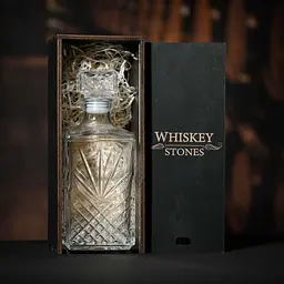 Подарунковий набір віскі Whiskey Stones №11 графин Selecta в дерев'яному пеналі - мініатюра 2