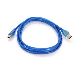 Кабель USB 2.0 тато AM- AM RITAR 1.5m напівпрозорий синій