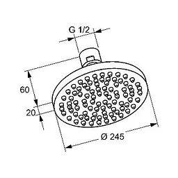 Верхній душ Kludi A-QA 6651105-00 - мініатюра 2