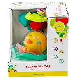 Набір іграшок для ванни Baby Team Водяна пригода різнобарвний (9036_набір з черепашкою) - мініатюра 2