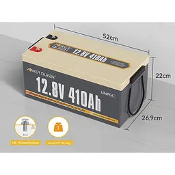 Акумулятор Power Queen LiFePO4 12V (12.8V/410Ah/5248Wh) (P12V410-250-BASIC-16-A250) [158031] - мініатюра 5