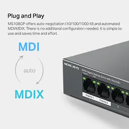 Комутатор Mercusys MS108GP - мініатюра 9