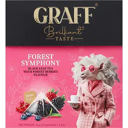 Чай чорний Graff Forest symphony у пірамідках з лісовими ягодами 36 г (20 шт. х 1.8 г)  - мініатюра 3