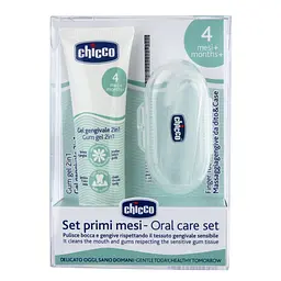 Набір Chicco My First Toothbrush Set зубна щітка-масажер і гель (11262.00) - мініатюра 3