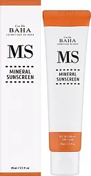 Мінеральний сонцезахисний крем Cos De BAHA MS Mineral Sunscreen SPF50+ 45 мл - мініатюра 2