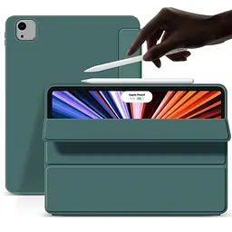 Чохол-книжка BeCover Tri Fold Soft TPU Silicone для Apple iPad Air 13" M2/M3 2024/2025 Dark Green (711470) - мініатюра 2