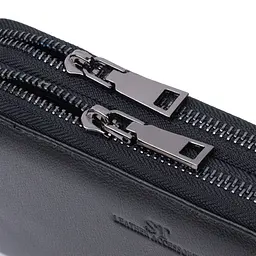 Стильний чоловічий клатч на два відділення із натуральної шкіри ST Leather 22700 чорний - мініатюра 9