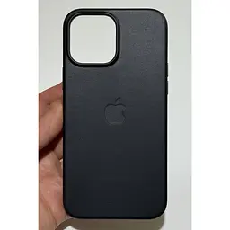 Оригінальний шкіряний чохол Apple Leather Case with MagSafe для iPhone 13 Pro Max (6.7") Midnight Black MM1R3ZM/A - мініатюра 4