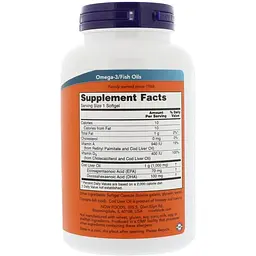 Риб'ячий жир з печінки тріски Now Foods Cod Liver Oil 1000 мг 180 капсул (NOW-01744) - мініатюра 2
