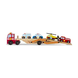 Ігровий набір Melissa & Doug дерев'яний аварійний перевізник-трейлер (MD14610) - мініатюра 2