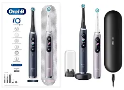 Зубні щітки BRAUN Oral-B iO Series 9 DUO iOM9d.2J2.2AD Рожева+Чорна (2) - мініатюра 2