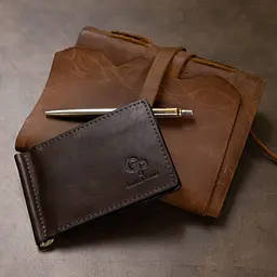 Чоловічий шкіряний зажим для грошей GRANDE PELLE 12х8х0,7 см acs0018648 - мініатюра 10