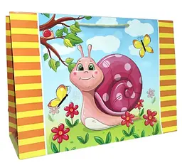 Набір подарункових пакетів Равлик, 45x33x13 см, 6 шт. в упаковці, 9668-5