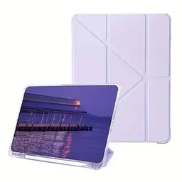 Обкладинка BeCover Ultra Slim Origami Transparent з кріпленням Apple Pencil для Apple iPad Air 4/5 2020/2022 10.9" Purple (711105) - мініатюра 2