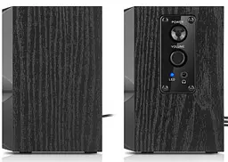 Колонки 2.0 Real-El S-217 Black, 2 x 6 Вт, МДФ, живлення від мережі 220V, керування спереду - мініатюра 6
