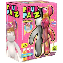 Набір для творчості ToyMonster Pour Palz Флюїд Арт Ведмедик Золото світанку S3 Metallic (GS-G25020) - мініатюра 2