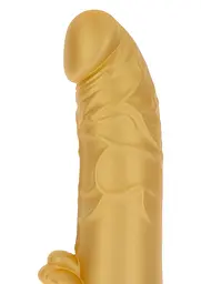 Вібратор Get Real Gold Dicker Stim Vibrator 13х4.4 см золотистий - мініатюра 5