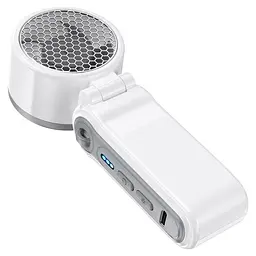 Портативний ручний вентилятор HOCO HX604, 10W, R60мм, 3 режими, вбудований акумулятор 3000mAh, USB кабель, White, Box - мініатюра 3