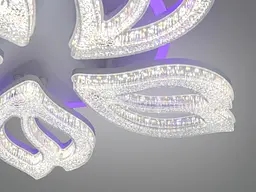 Сучасна LED-люстра Diasha 25100/5WH LED 3color біла 80 Вт з пультом і димером - мініатюра 7